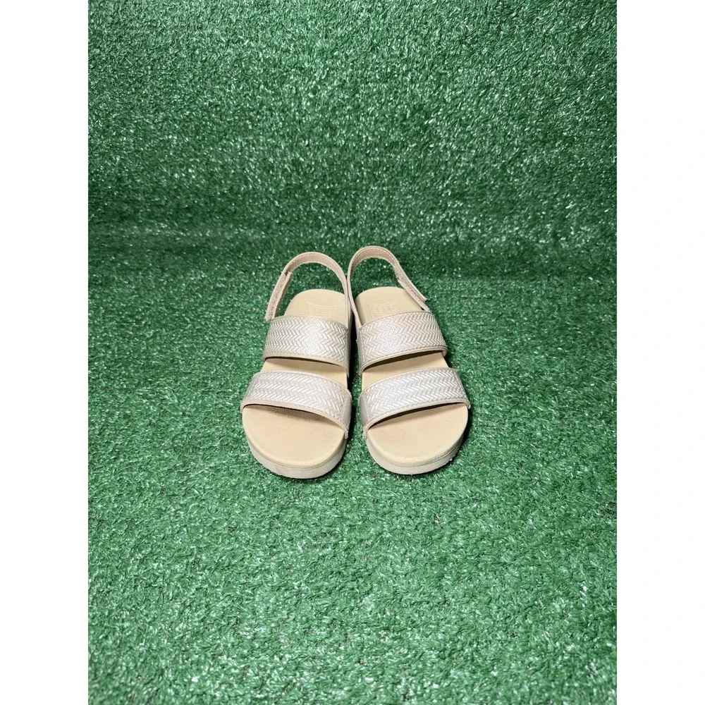REEF Water Vista Sandals Toddler Kids Size 10 EU 26 Beige Beach Slides EVA